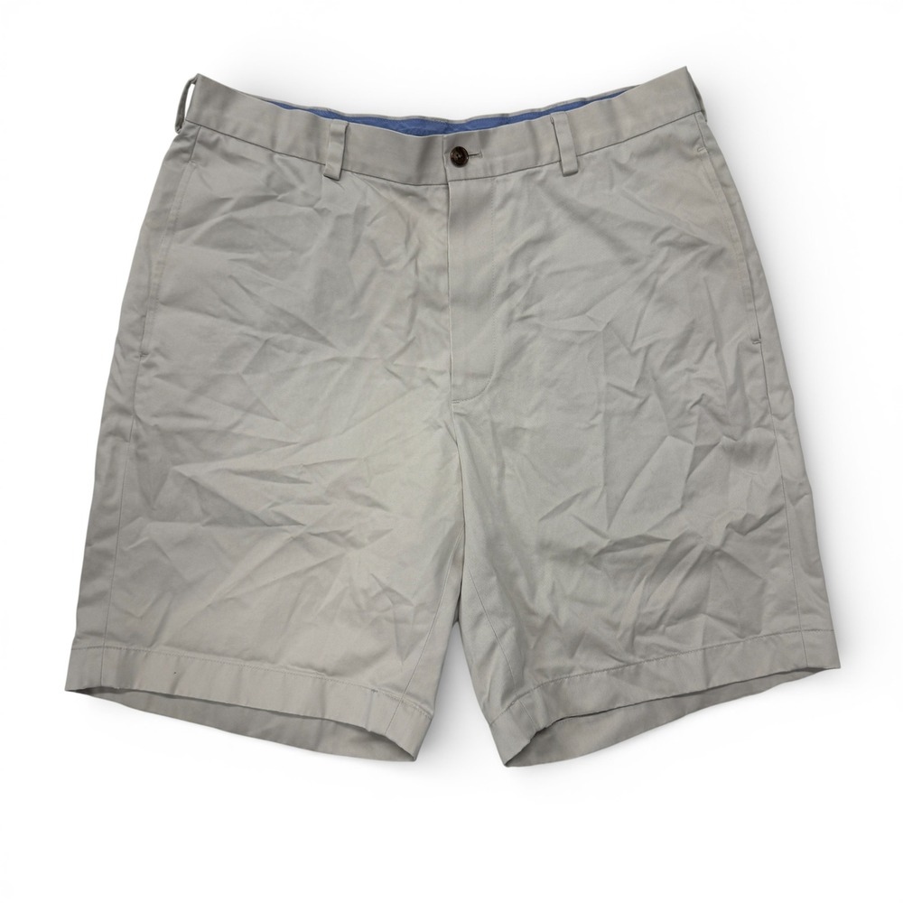 Brooks Brothers Mens Advantage Chino Shorts Tan Khaki Cotton 34 x 9 Lightweight